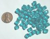 50 8mm Diagonal Hole Turquoise Cubes